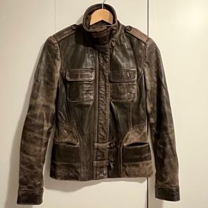 Danier Ladies Brown Leather Jacket